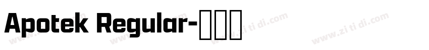Apotek Regular字体转换